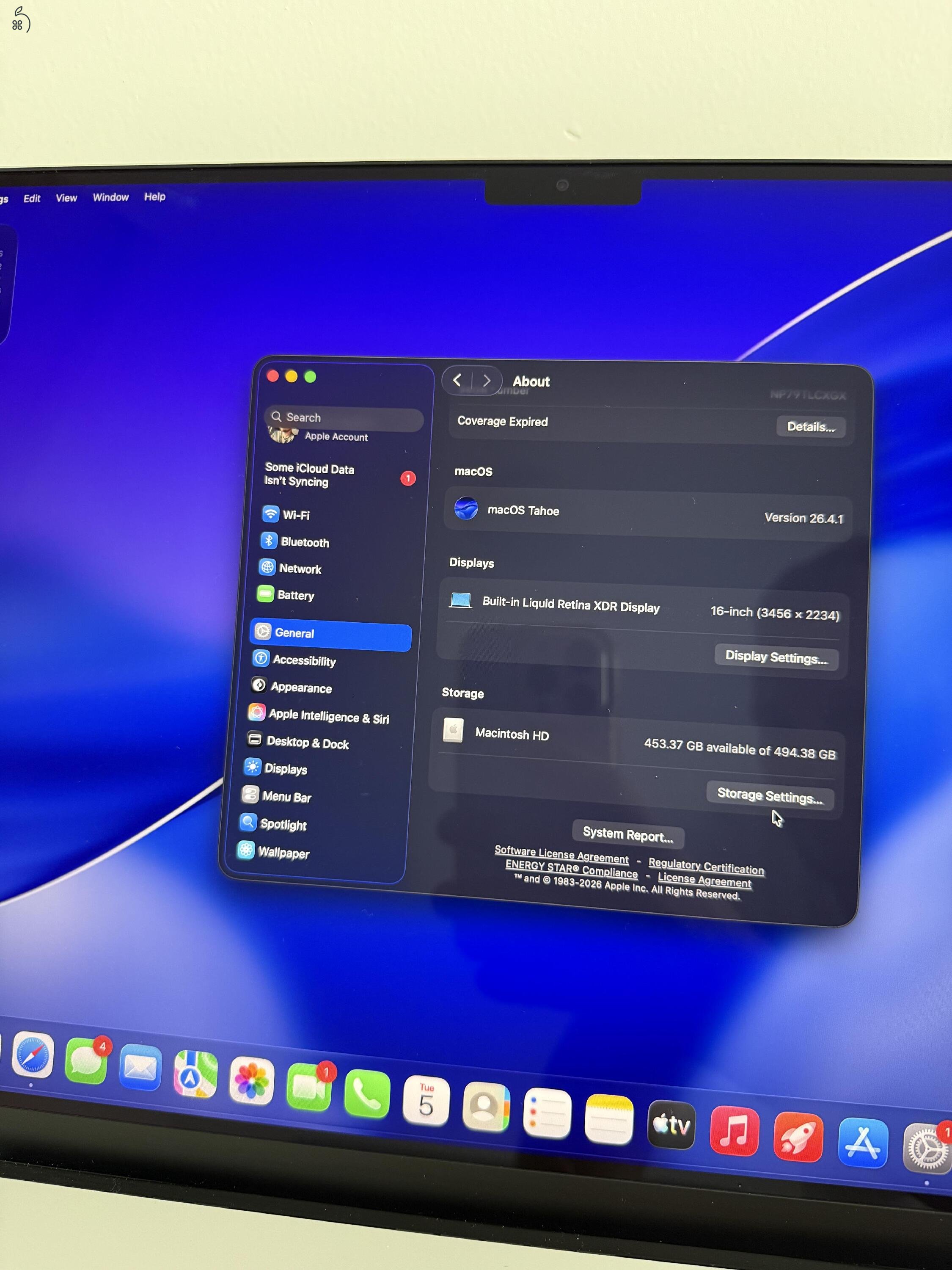 Macbook Pro 16 2021, M1 Pro 32 GB RAM
