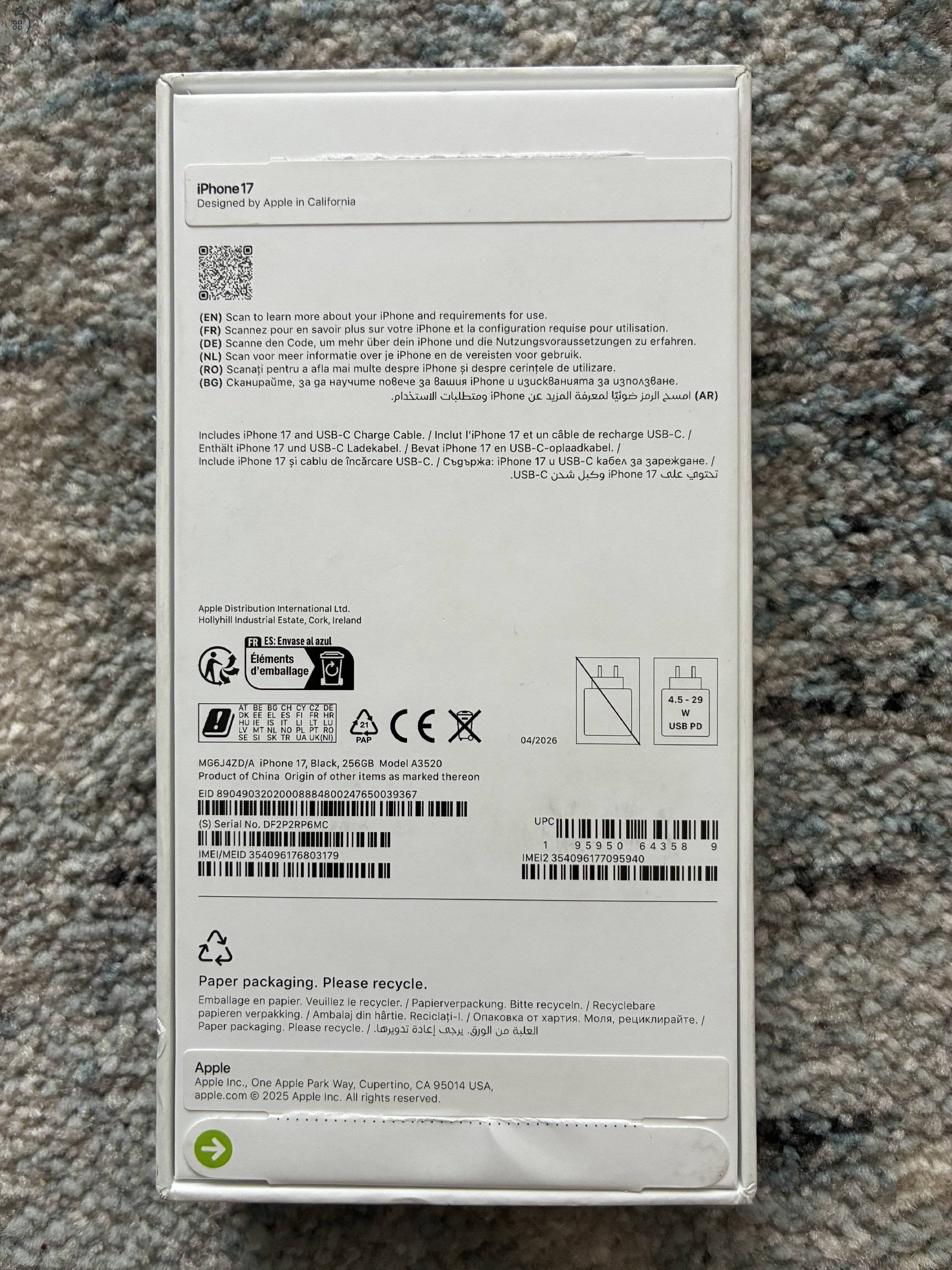 iPhone 17 256GB Aktiválatlan!