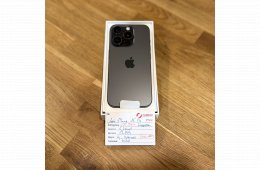 0. Apple iPhone 15 Pro  - 128GB - Fekete Titán - Akku 100% - ÚJ, 0 perces (136.)