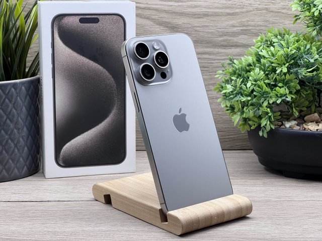 iPhone 15 Pro Max Natural Titanium 256GB 2 ÉV Garanciával 90%