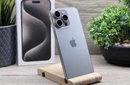 iPhone 15 Pro Max Natural Titanium 256GB 2 ÉV Garanciával 90%