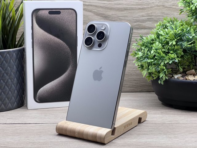 iPhone 15 Pro Max Natural Titanium 256GB 2 ÉV Garanciával 90%