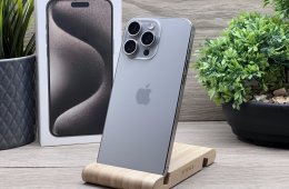 iPhone 15 Pro Max Natural Titanium 256GB 2 ÉV Garanciával 90%