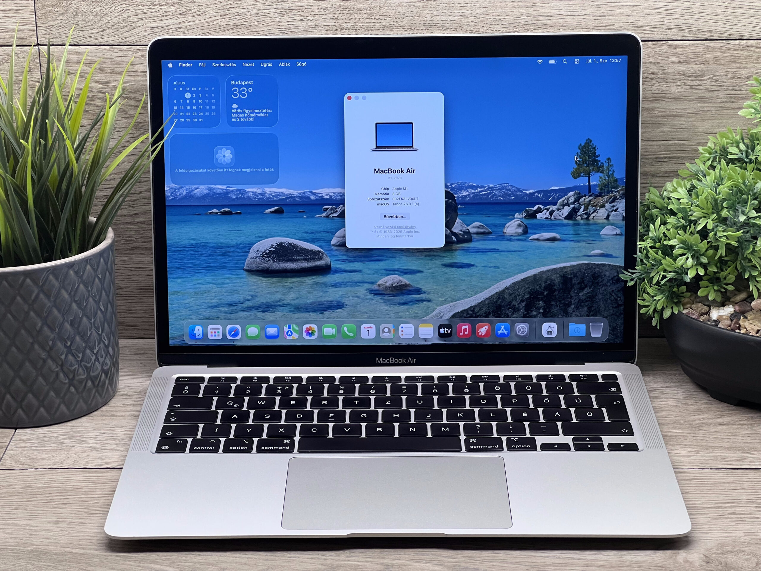 MacBook Air 2020 M1 13” 256GB 8GB 2 ÉV Garanciával Számlával 100%
