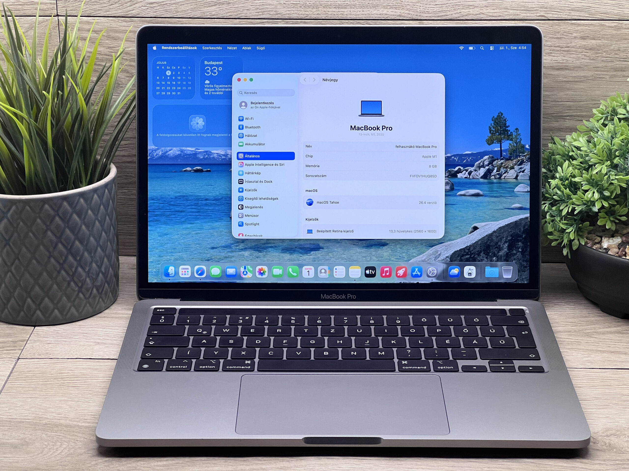 MacBook Pro 2020 M1 13” 256GB 8GB 2 ÉV Garanciával 94%