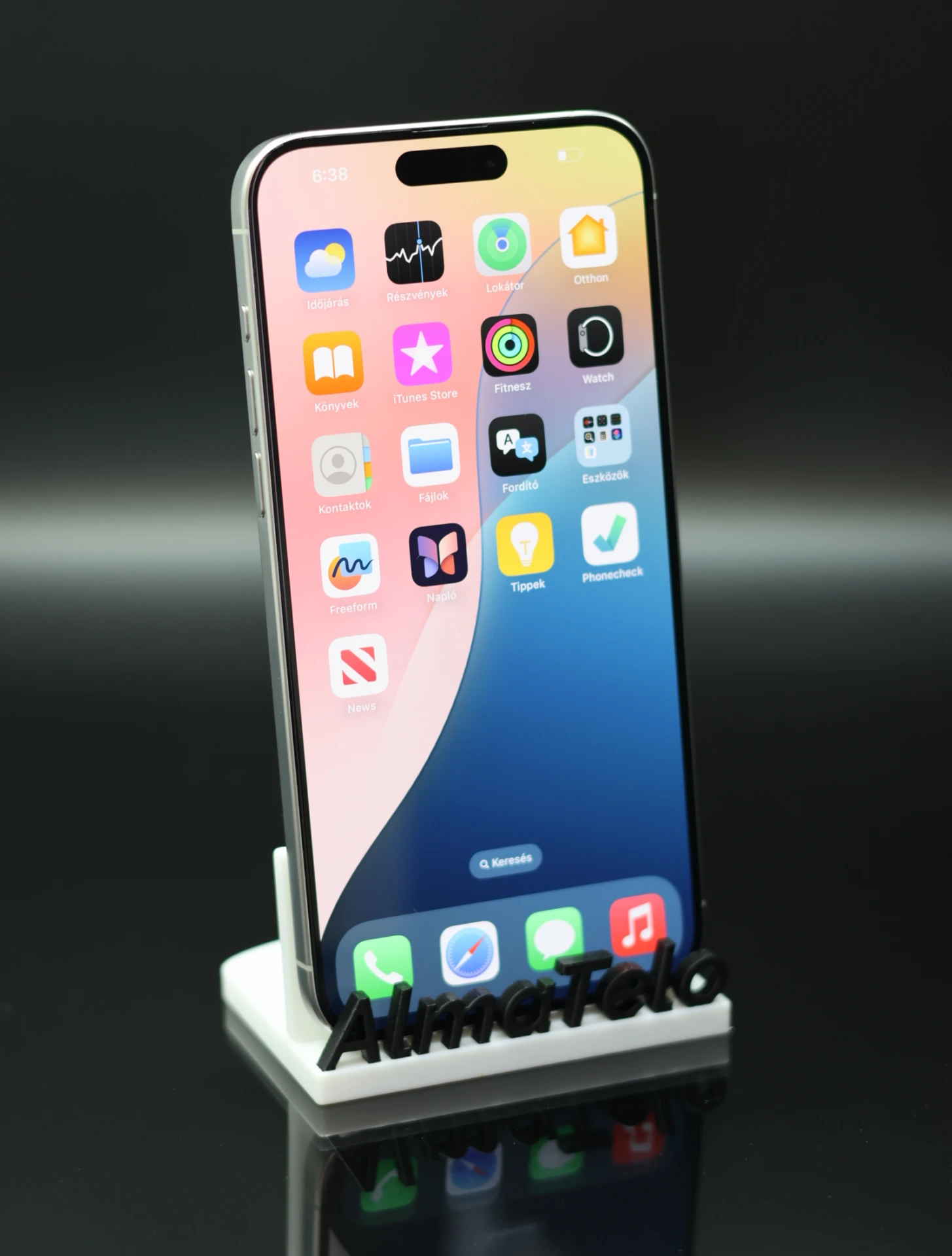 Apple iPhone 15 Pro Max 256 GB White Titanium 100% akku - 12 HÓ GARANCIA