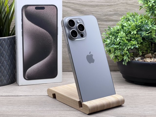 Hibátlan iPhone 15 Pro Max Natural Titanium 256GB 2 ÉV Garanciával 92%