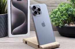 Hibátlan iPhone 15 Pro Max Natural Titanium 256GB 2 ÉV Garanciával 92%