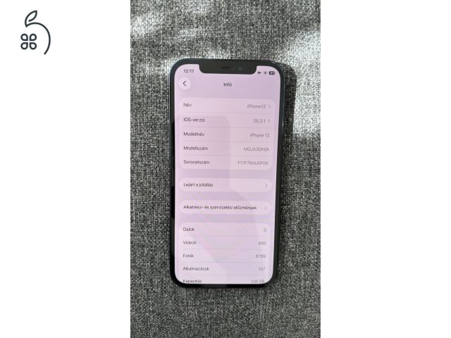 iPhone 12 128Gb Black - kiegészítőkkel