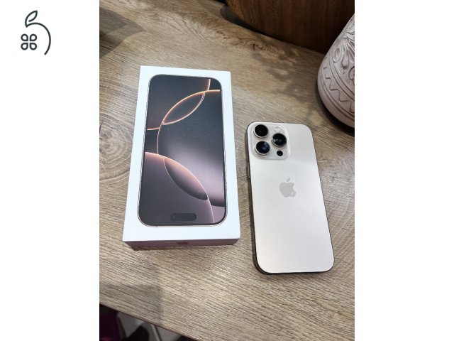 ELADÓ Iphone 16 Pro 128 GB sivatagi titán telefon