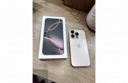 ELADÓ Iphone 16 Pro 128 GB sivatagi titán telefon