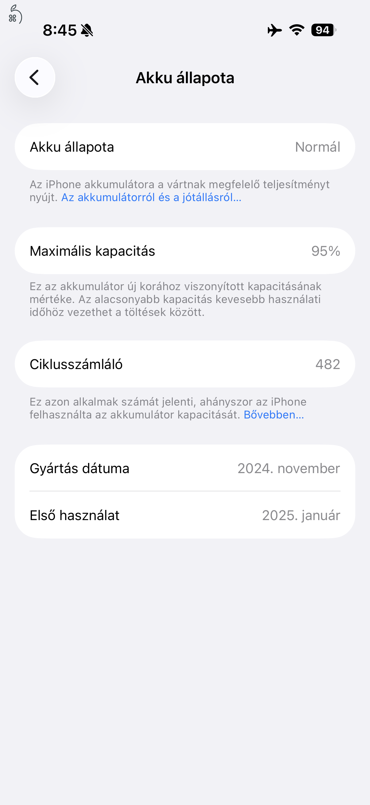 ELADÓ Iphone 16 Pro 128 GB sivatagi titán telefon