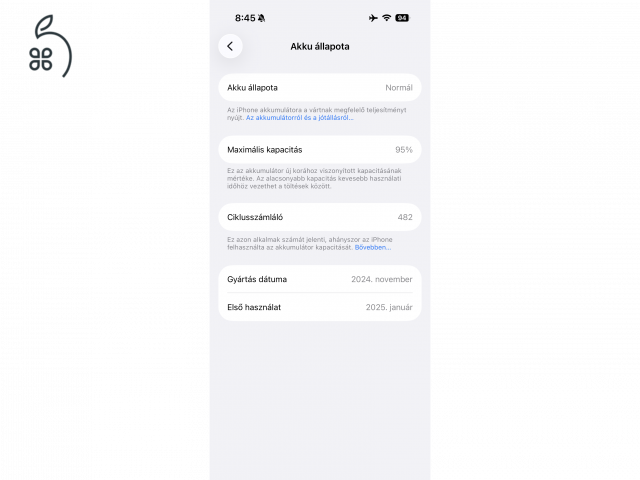 ELADÓ Iphone 16 Pro 128 GB sivatagi titán telefon