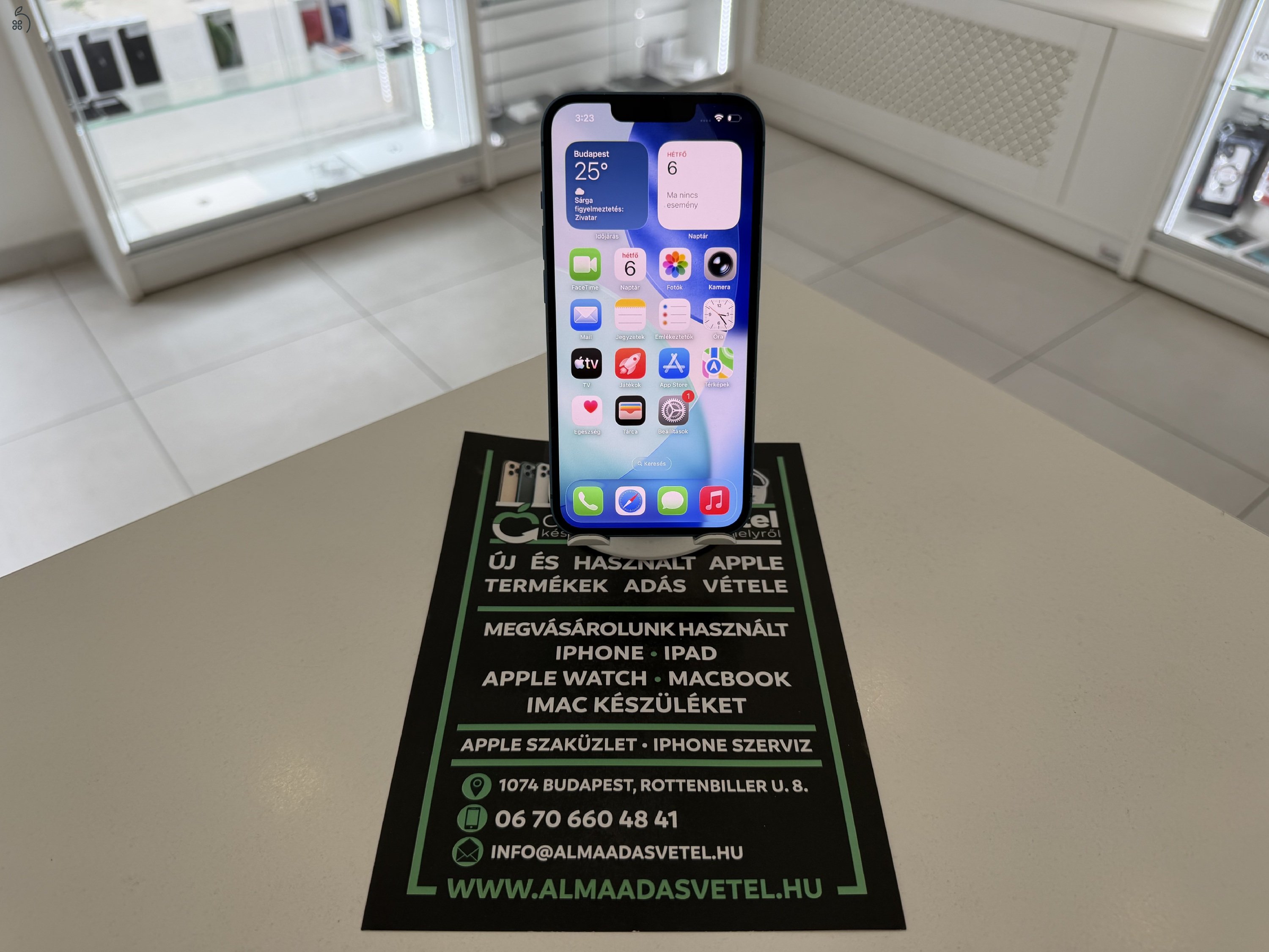 iPhone 13 128GB Független Újszerű/1 hónap gar./Akku 87%/p4945
