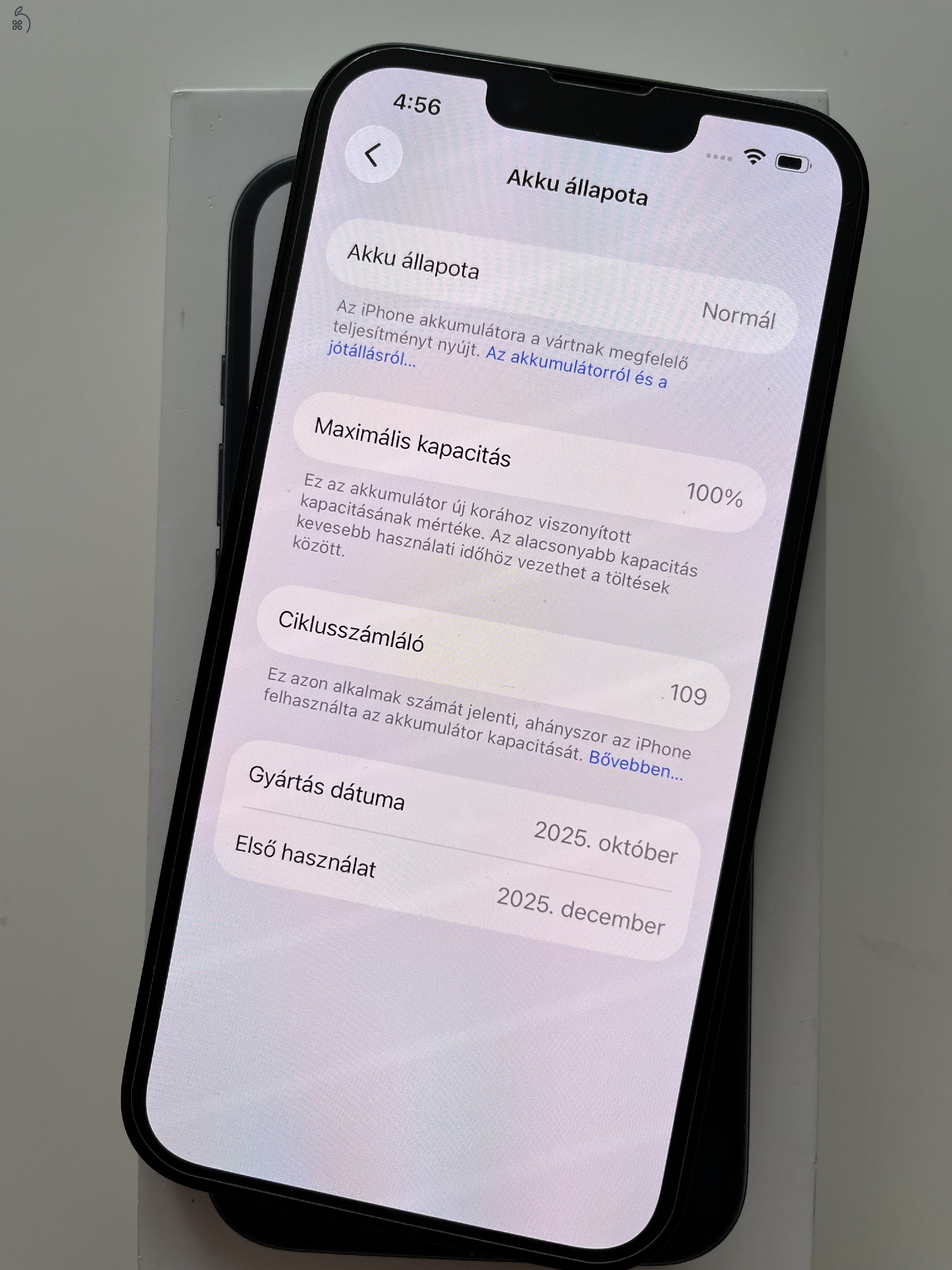 iPhone 16e 128GB Makulátlan! Akku 100%!