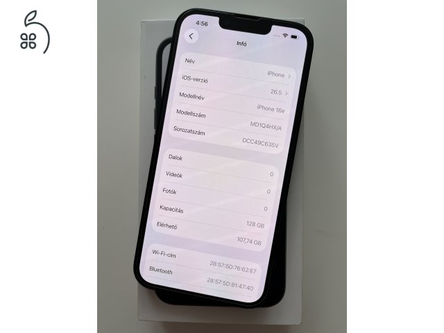 iPhone 16e 128GB Makulátlan! Akku 100%!