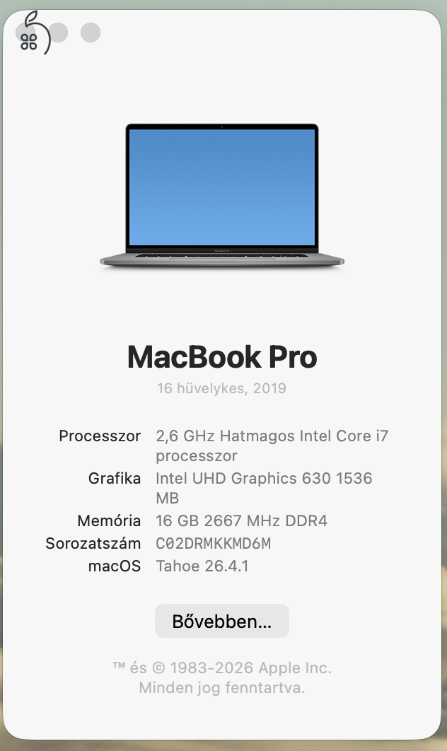 Apple MacBook Pro 16” (2019) – i7 / 16 GB RAM / 512 GB SSD