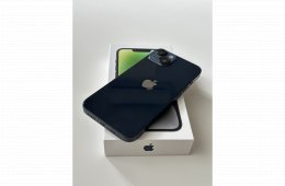 GYÖNYÖRŰ iPhone 14 éjfekete 128gb, 100% Akku
