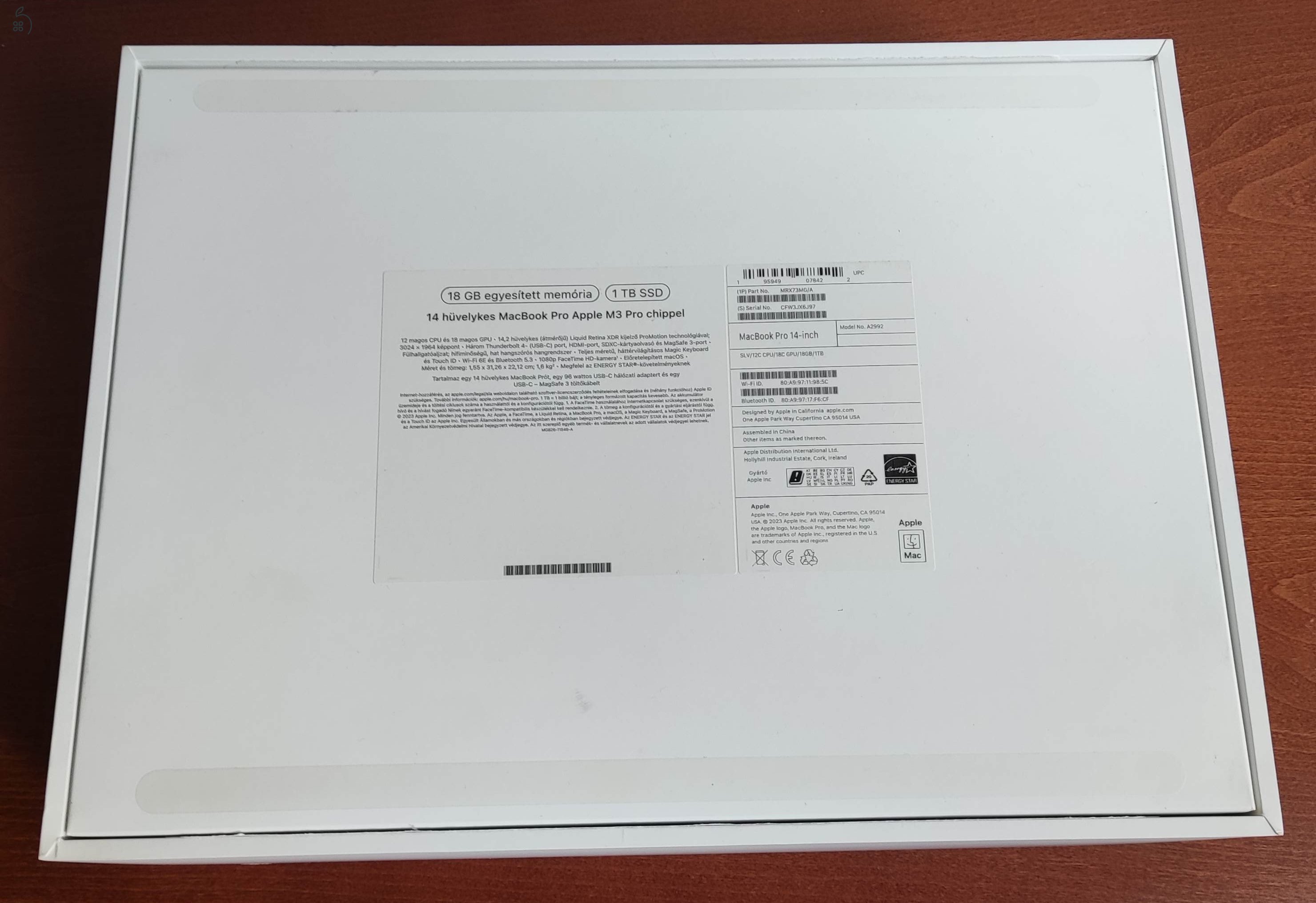 1 év garancia M3Pro 18Gb Macbook Pro