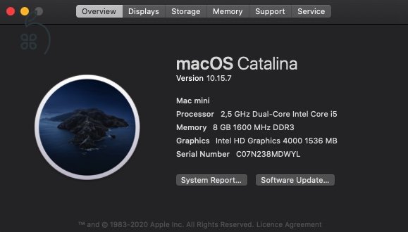 Mac Mini 2.5GHz Dual-Core Intel Core i5 500GB SSD 8GB RAM 