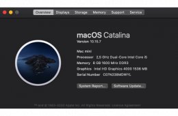 Mac Mini 2.5GHz Dual-Core Intel Core i5 500GB SSD 8GB RAM 