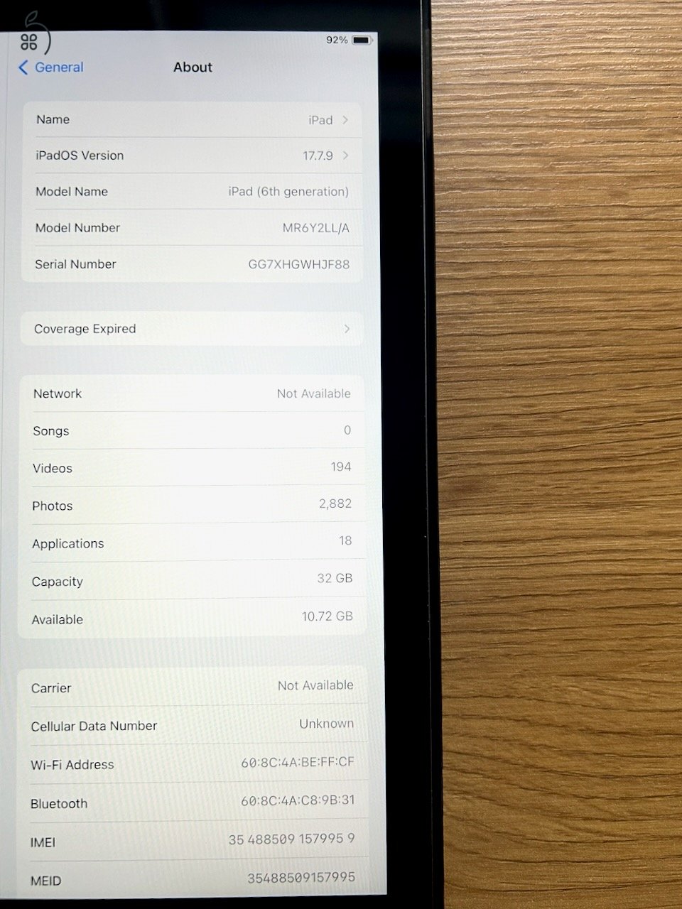 Apple iPad (6. generáció) Silver – 32GB – Wi-Fi + Cellular