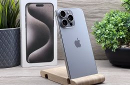 iPhone 15 Pro Max Natural Titanium 256GB 2 ÉV Garanciával 91%