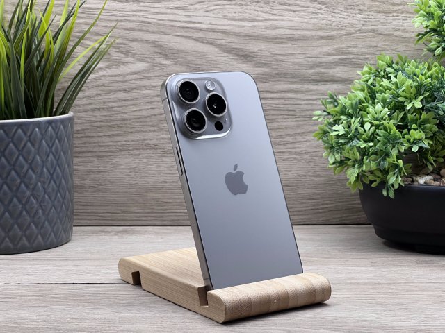 Hibátlan iPhone 15 Pro Natural Titanium 128GB 2 ÉV Garanciával 92%