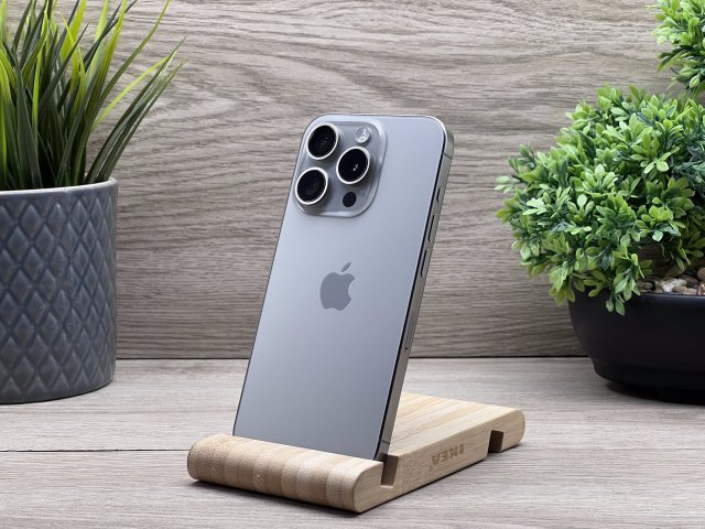 Hibátlan iPhone 15 Pro Natural Titanium 128GB 2 ÉV Garanciával 92%