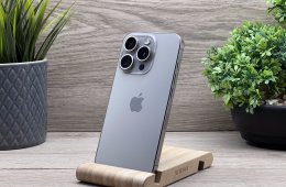 Hibátlan iPhone 15 Pro Natural Titanium 128GB 2 ÉV Garanciával 92%