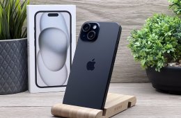 iPhone 15 Black 128GB 2 ÉV Garanciával 90%