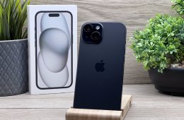 iPhone 15 Black 128GB 2 ÉV Garanciával 90%