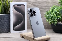 Hibátlan iPhone 15 Pro Natural Titanium 256GB 2 ÉV Garanciával 93%