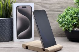 Hibátlan iPhone 15 Pro Natural Titanium 256GB 2 ÉV Garanciával 93%