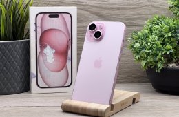Hibátlan iPhone 15 Pink 128GB 2 ÉV Garanciával 100%
