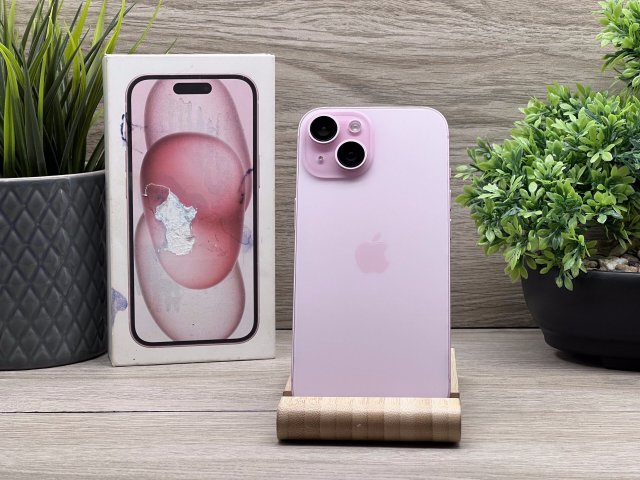 Hibátlan iPhone 15 Pink 128GB 2 ÉV Garanciával 100%