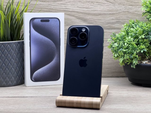iPhone 15 Pro Blue Titanium 128GB 2 ÉV Garanciával 93%