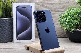 iPhone 15 Pro Blue Titanium 128GB 2 ÉV Garanciával 93%