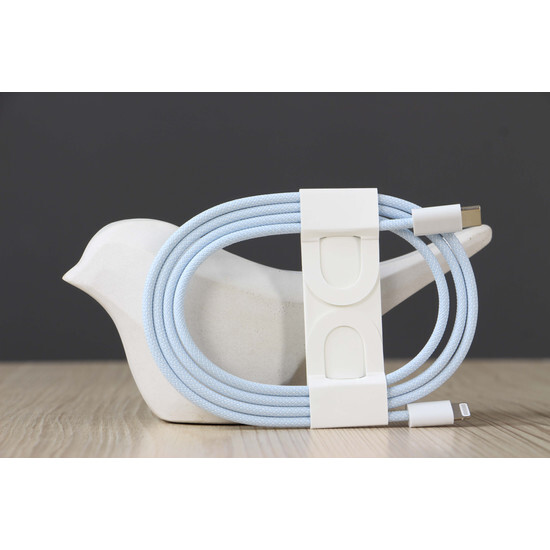 Újszerű Apple USB-C to Lightning fonott kék kábel US-6778