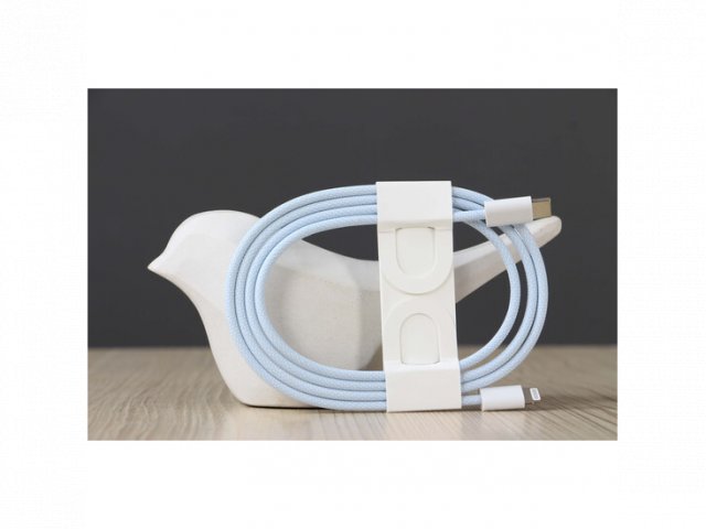 Újszerű Apple USB-C to Lightning fonott kék kábel US-6778