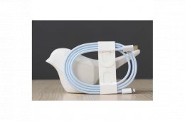 Újszerű Apple USB-C to Lightning fonott kék kábel US-6778