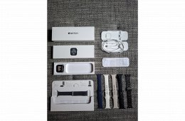 Apple Watch SE 2022 (2nd gen) Midnight (éjfekete) 44 mm Cellular + Ajándék szíjak