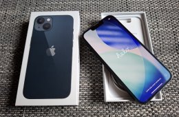 iPhone 13 Midnight (éjfekete) 128 GB kártyafüggetlen + Ajándék tokok