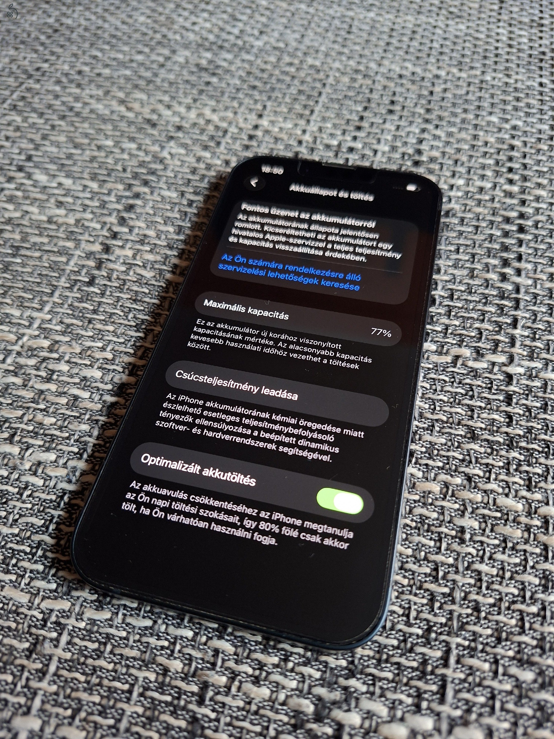 iPhone 13 Midnight (éjfekete) 128 GB kártyafüggetlen + Ajándék tokok