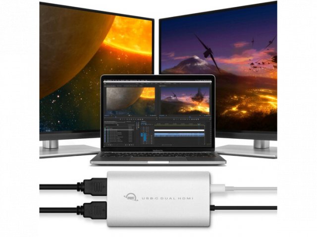 OWC USB-C Dual HDMI 4K Display Adapter with DisplayLink