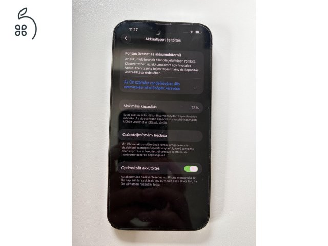 iPhone 13 Pro Max 256GB Graphite 78% Akku Független Kamera hibás 