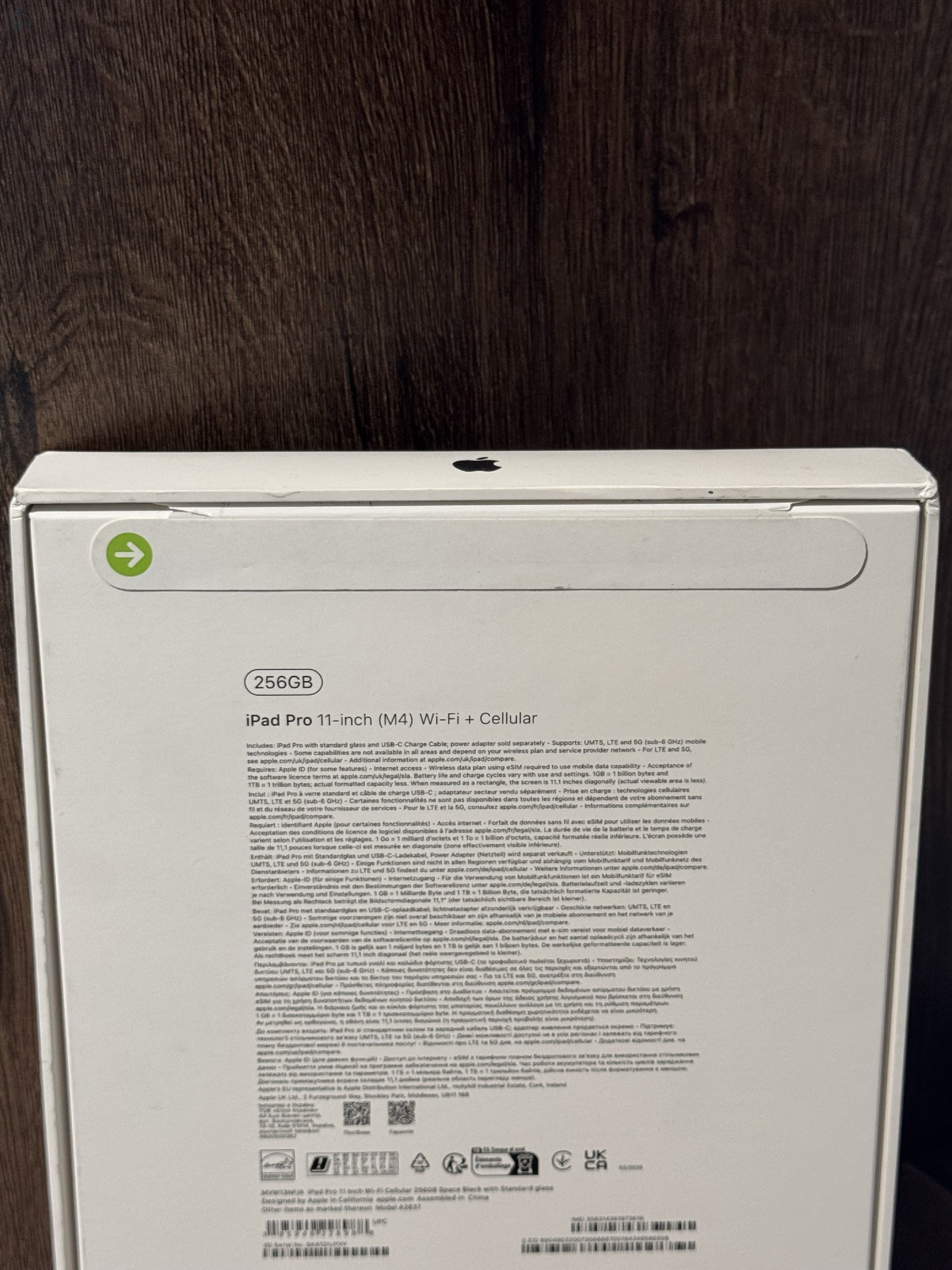 ÚJ, bontatlan iPad PRO 11” M4 CHIP 256GB WIFI + 5G Cellular  sim space black