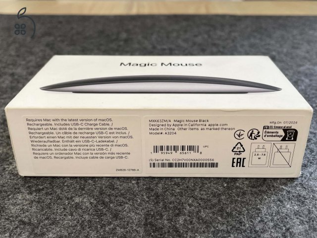 Eladó Apple Magic Mouse Black (USB-C) 2024/7 – hibátlan állapot!