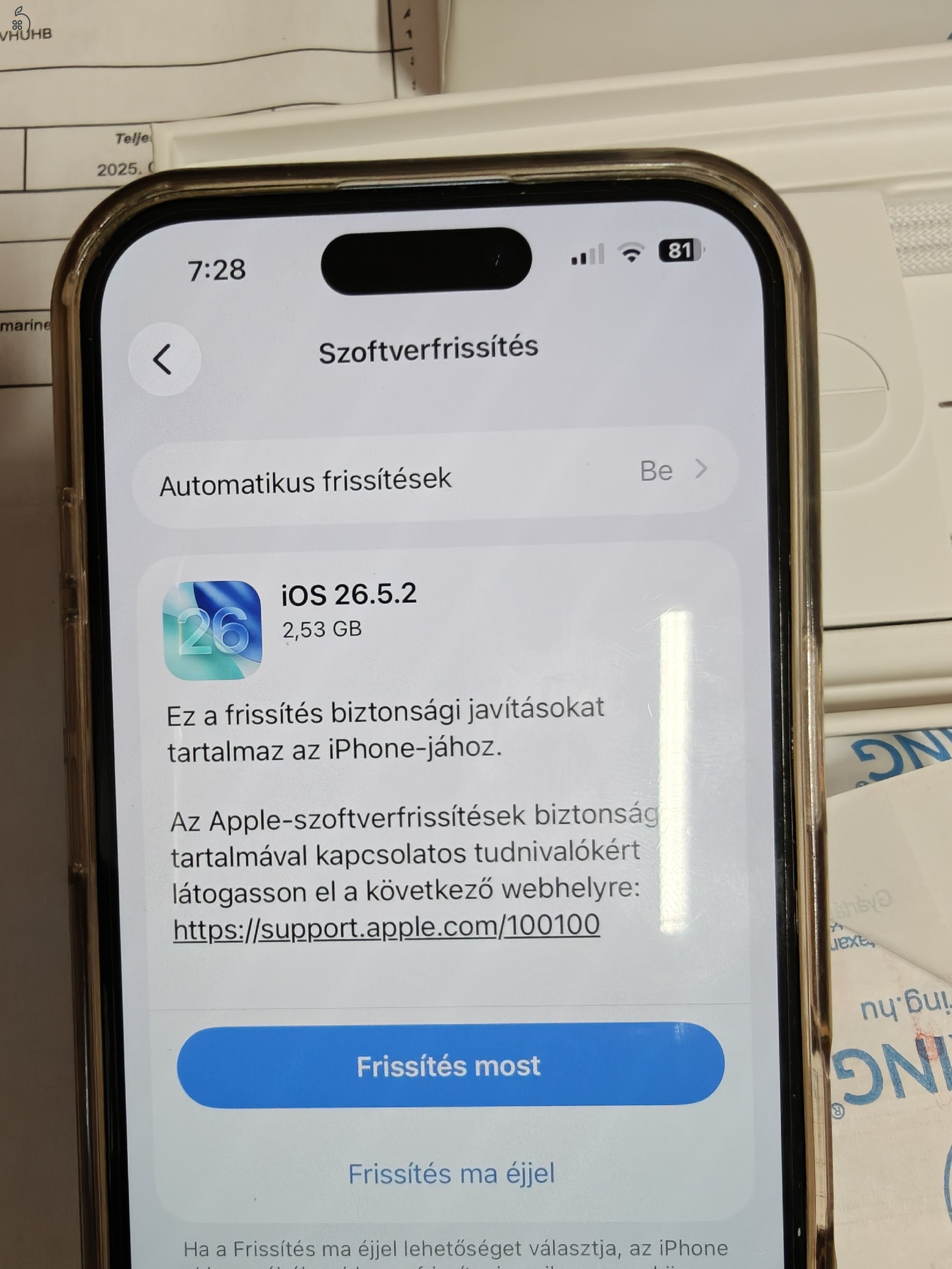 Apple iPhone 16 128GB Ultramarine Kártyafüggetlen 99%