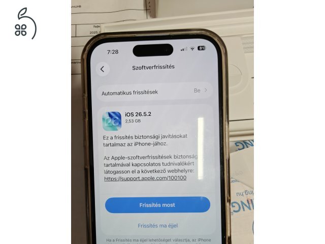 Apple iPhone 16 128GB Ultramarine Kártyafüggetlen 99%